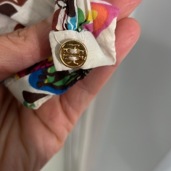 Tory Burch Women’s White Cotton Butterfly V-neck Long Sleeve Blouse - Picture 9 of 16